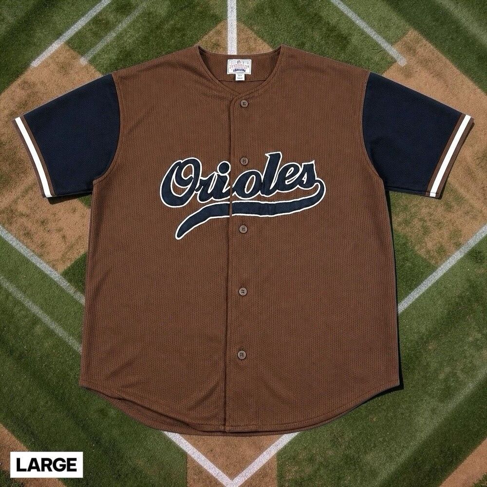 Vintage 90s‎ Starter Baltimore Orioles Jersey Baseball MLB Embroidered LARGE